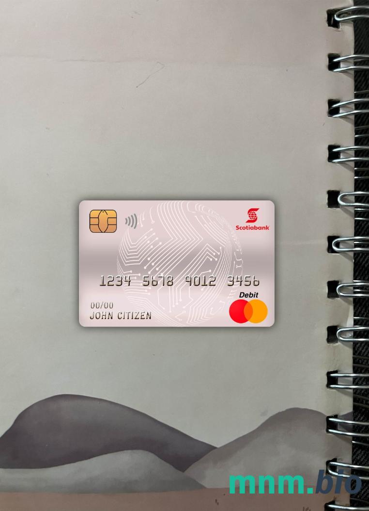Chile Scotiabank master obciążyć card wygląd fotograficzny skan PSD + zdjęcie